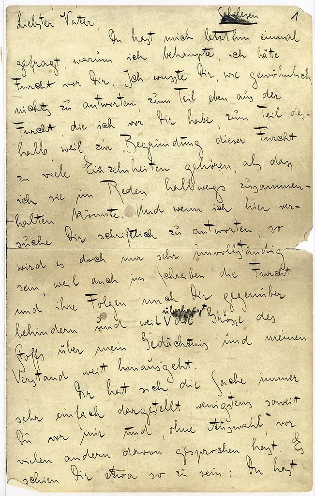 Letter to His Father: An Analysis of Franz Kafka’s Magnum Opus of Domestic Estrangement
