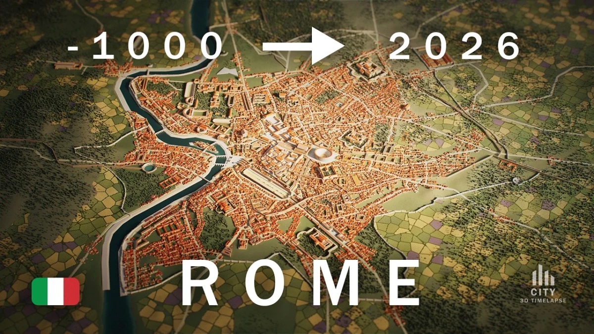 Watch Rome Rise, Fall, and Rise Again in a Three-Minute 3D Timelapse